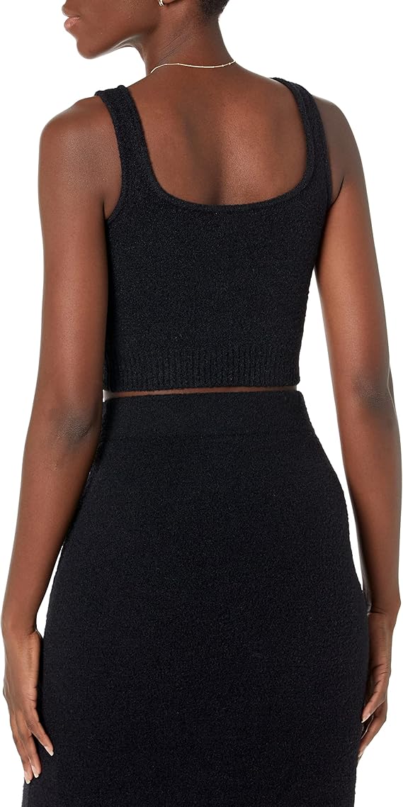 The Drop Women's Braylen Cozy Sweater Cropped Tank - SMALL