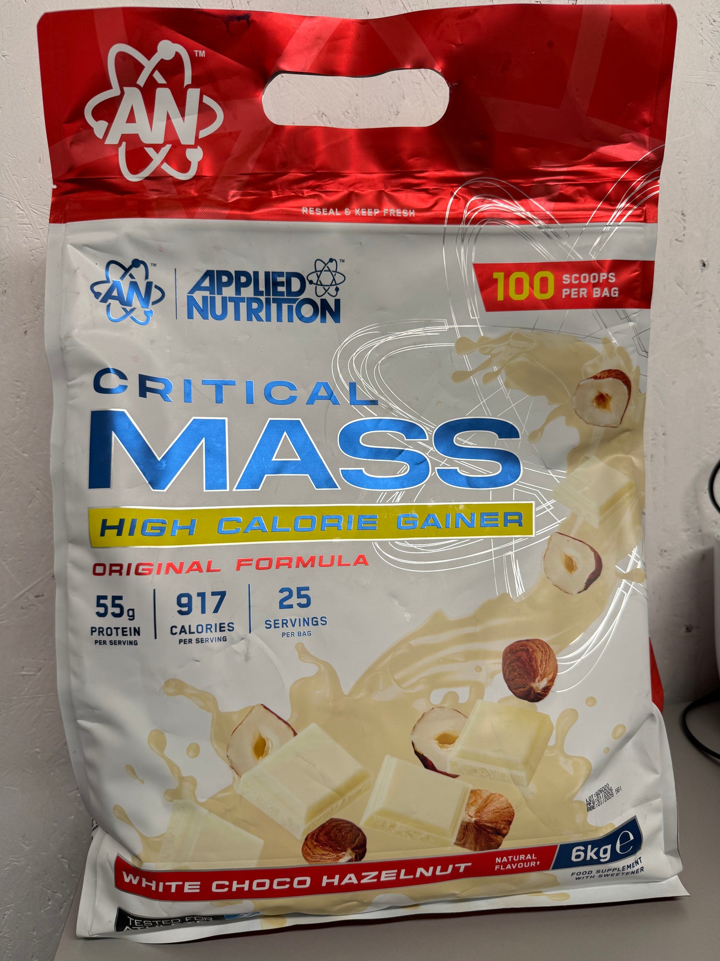 Applied Nutrition Critical Mass High Calorie Gainer - White Chocolate Hazelnut - 6kg