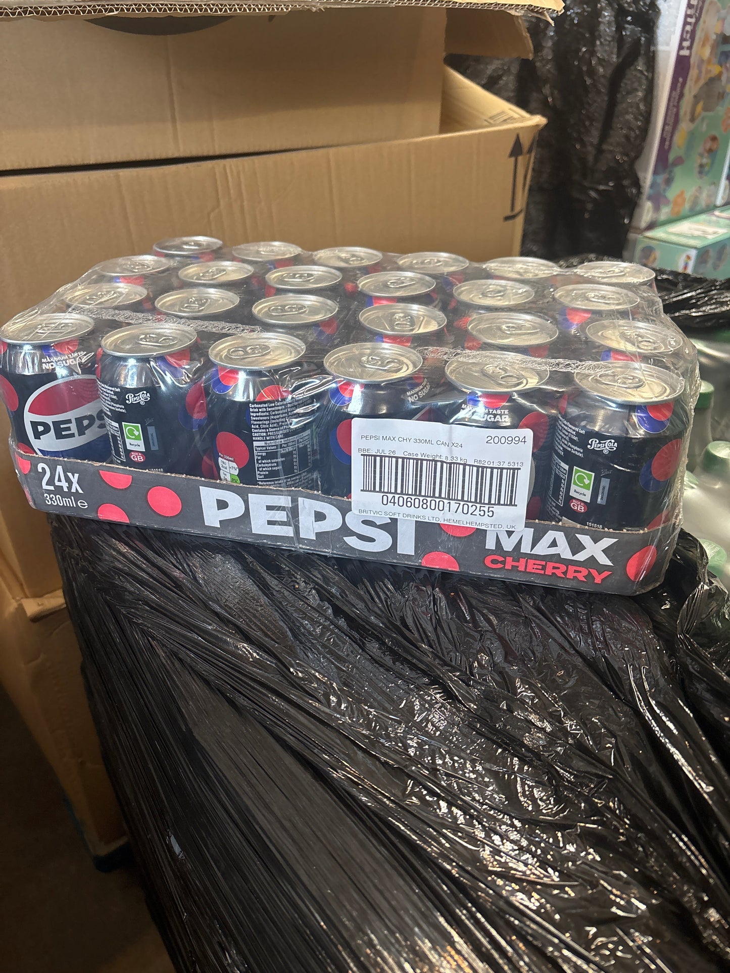 Pepsi Max Cherry 24pk - COLLECTION ONLY