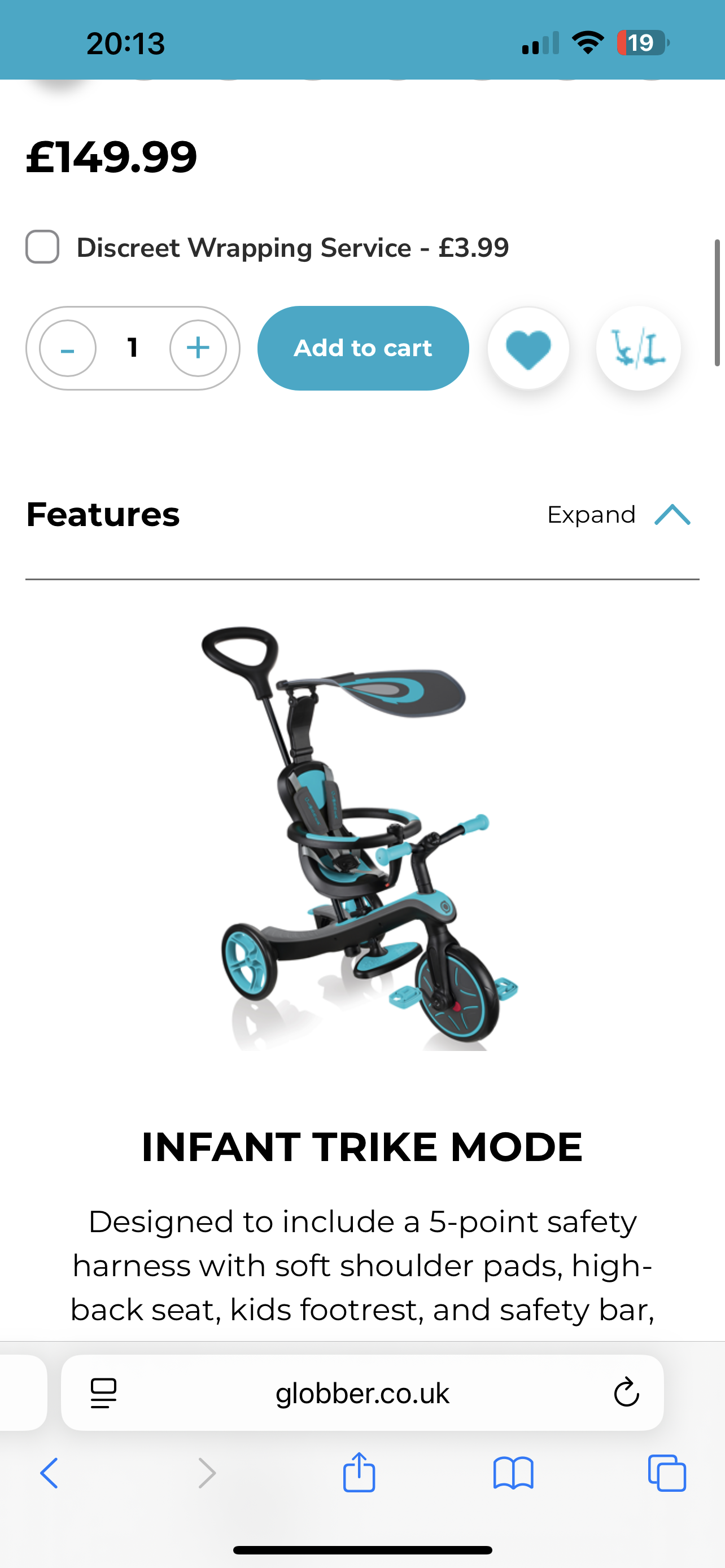 Globber 4 in 1 trike