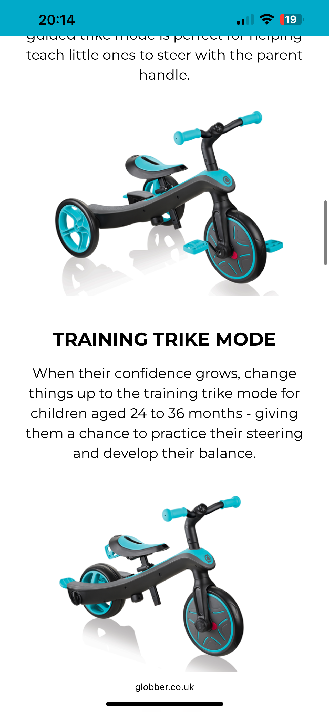 Globber 4 in 1 trike