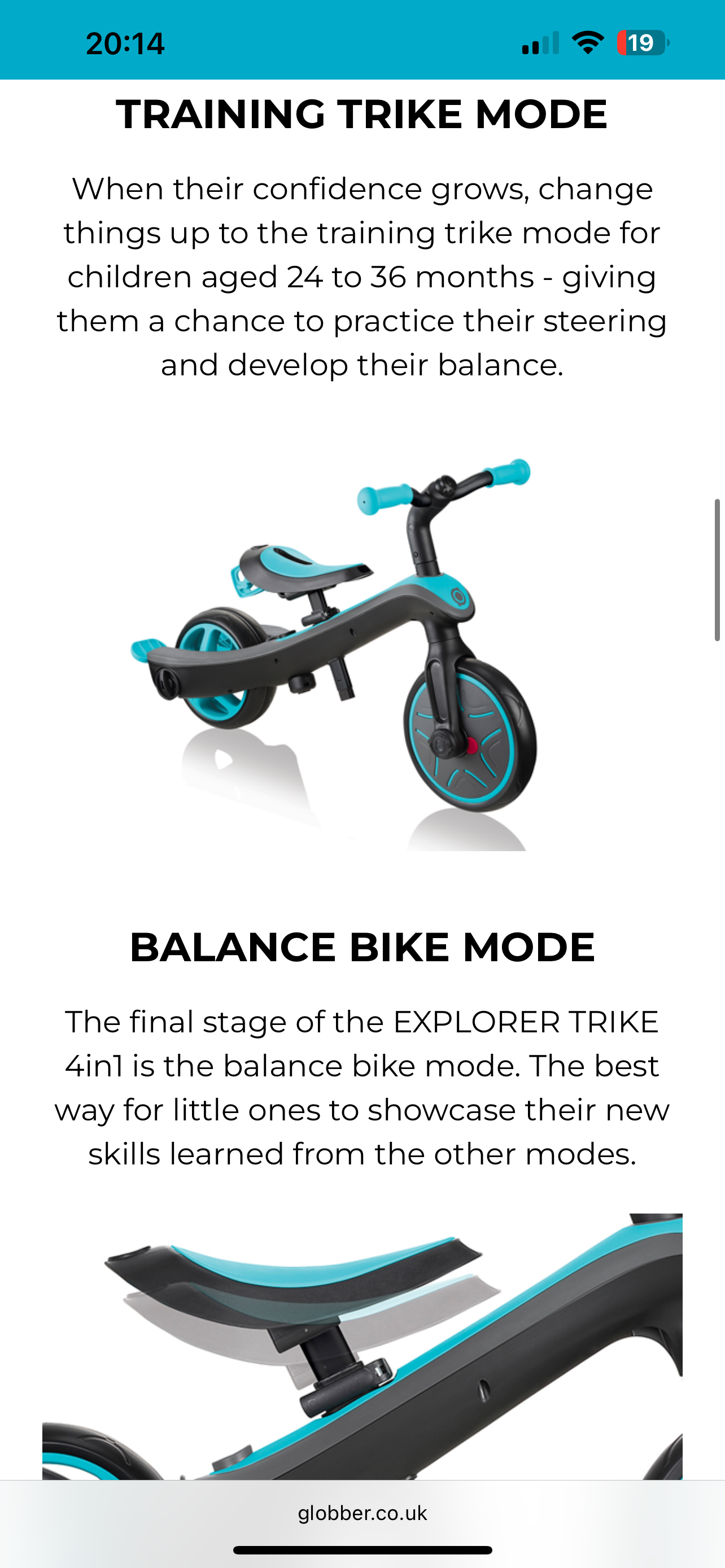 Globber 4 in 1 trike