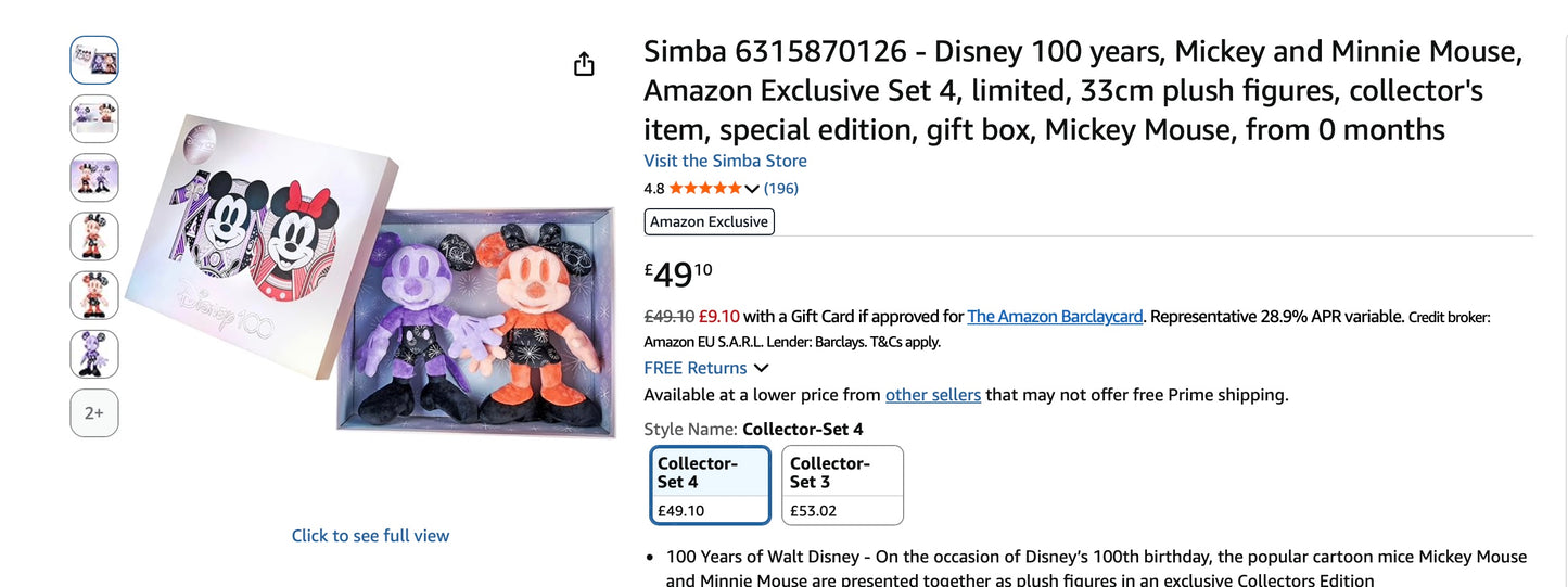 Disney 100 Years Mickey and Minnie Exclusive - Set 4
