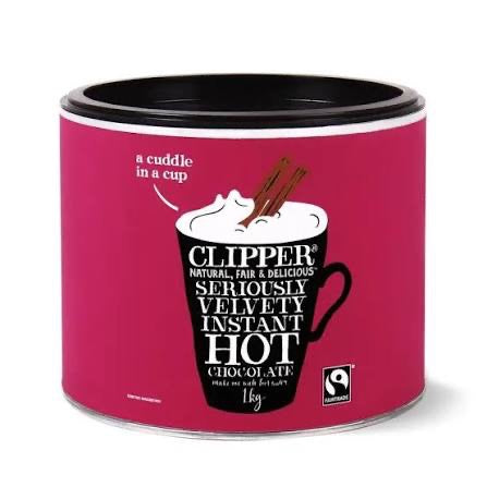 Clipper Instant Hot Chocolate, seriously velvety 1KG - JUNE26