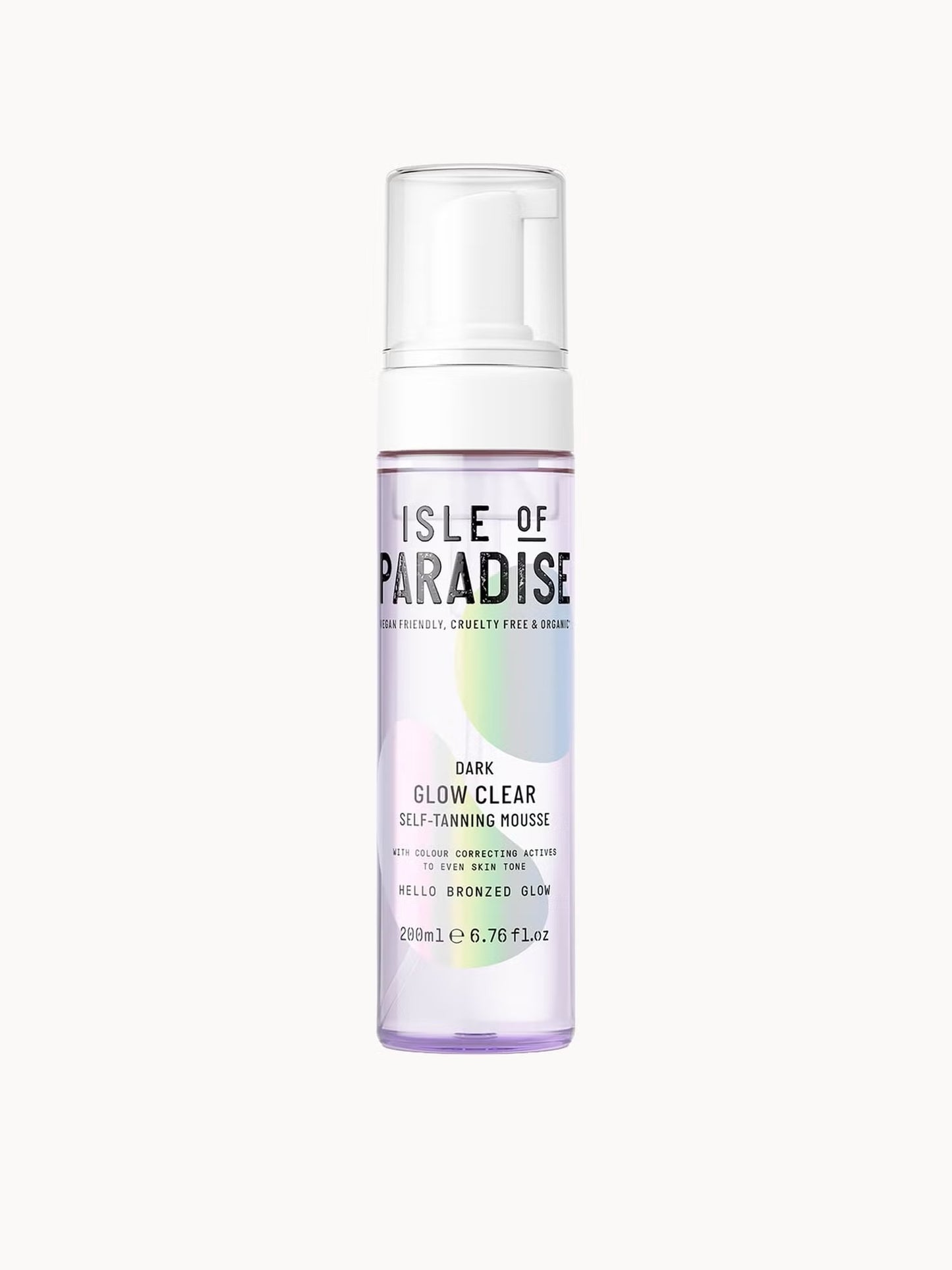ISLE OF PARADISE GLOW CLEAR SELF-TANNING MOUSSE - DARK 200ML