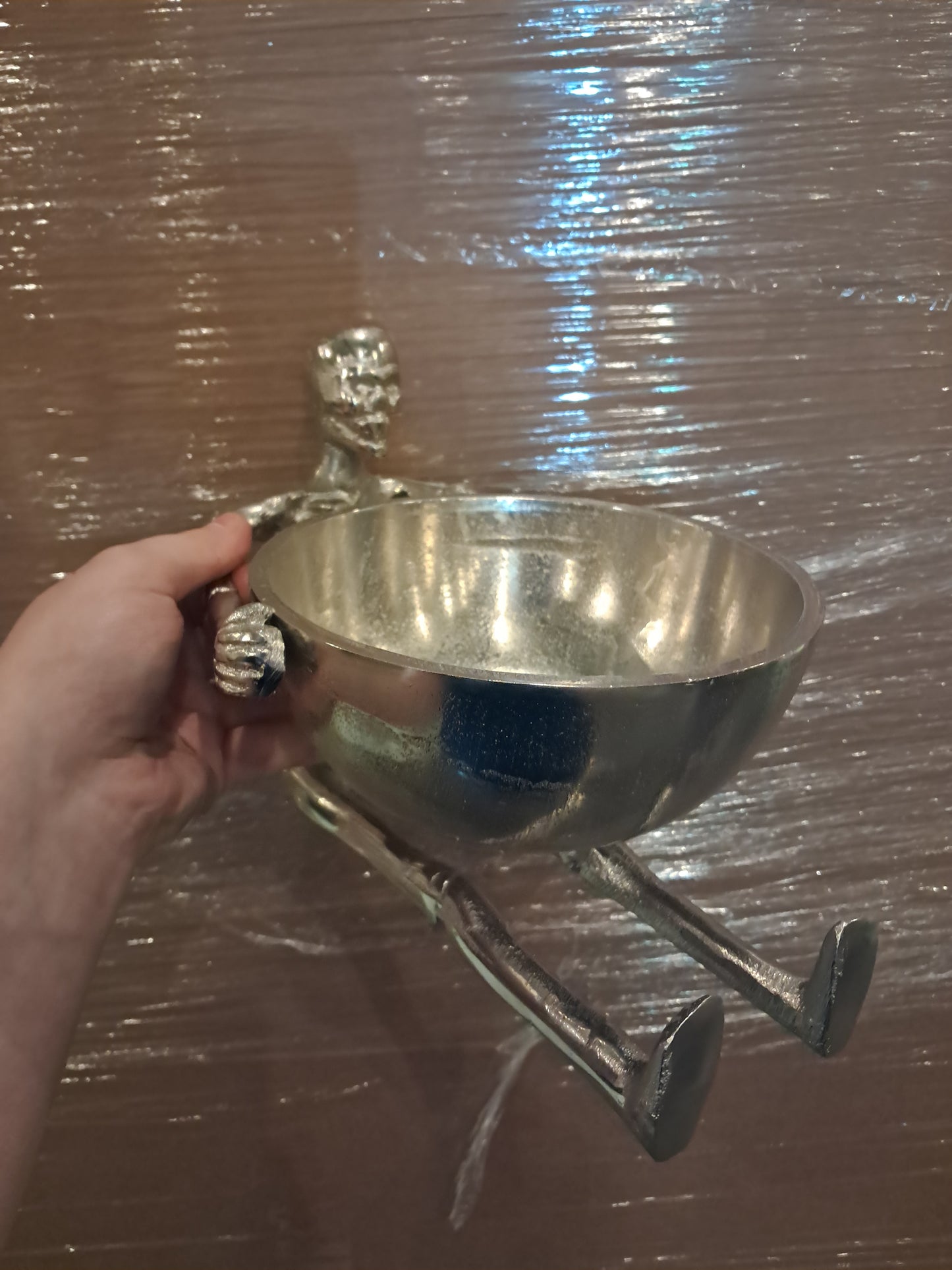Metal small silver treat bowl