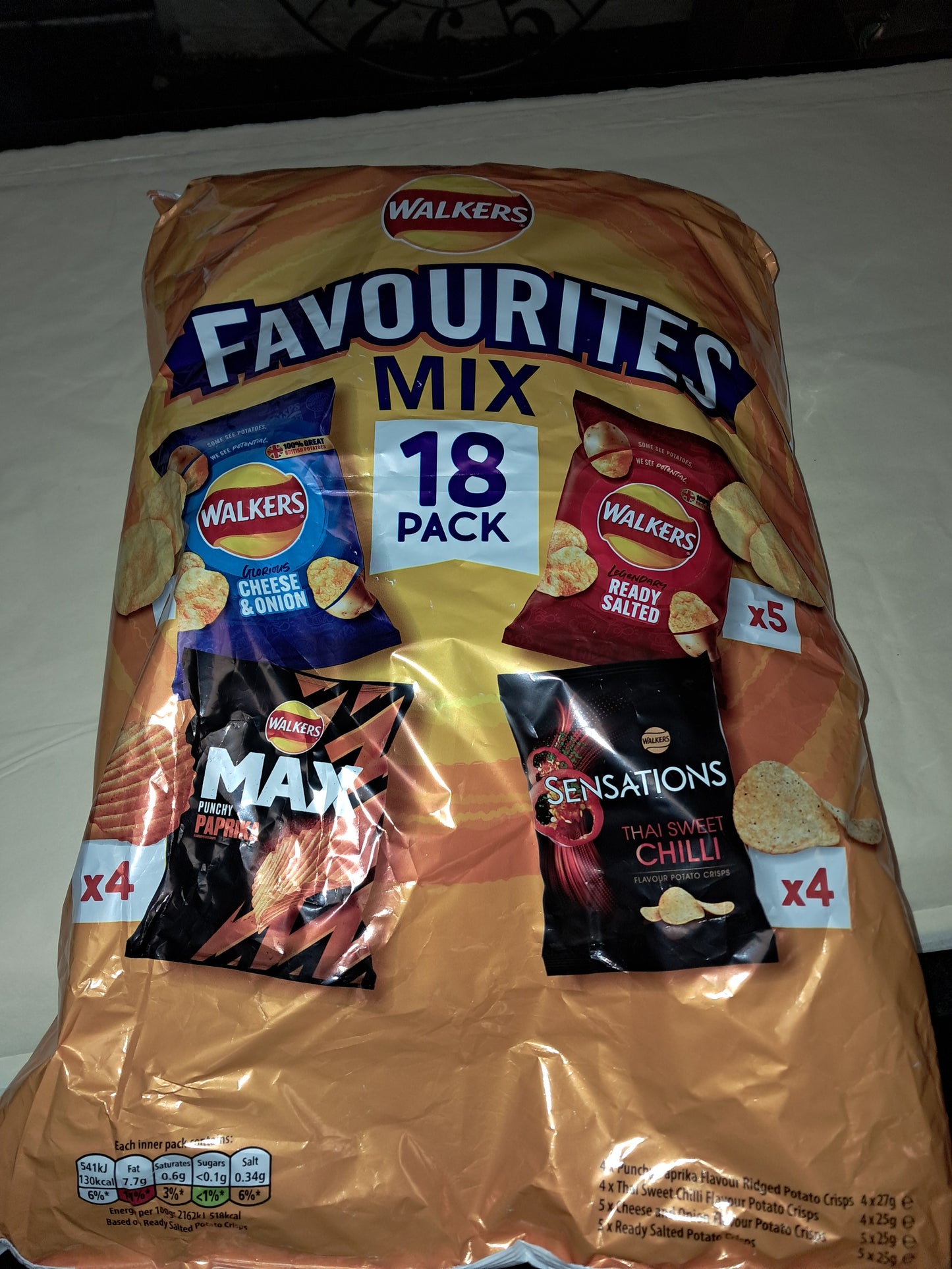Walkers favourites 18 pack COLLECTION ONLY