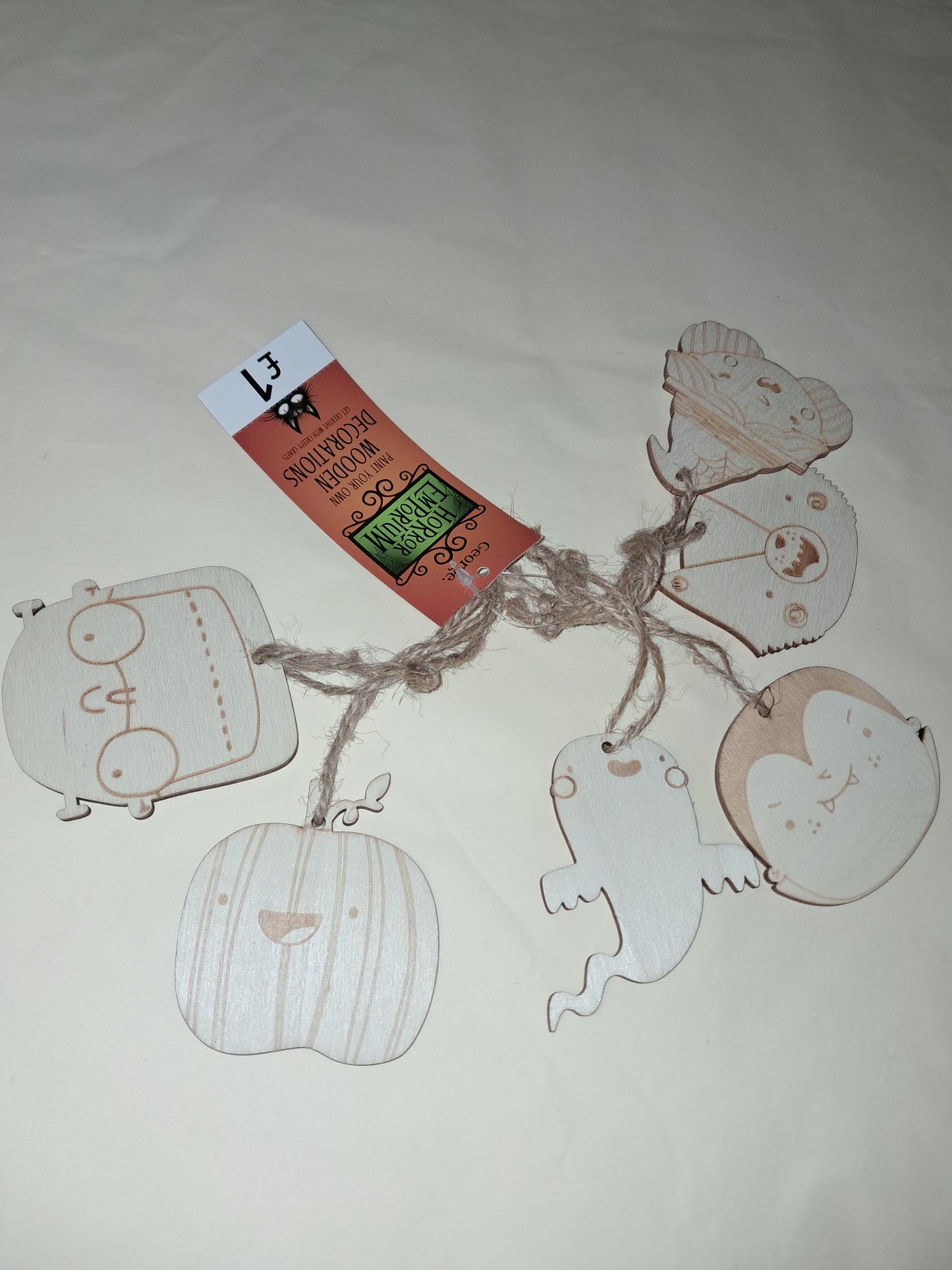 Halloween paint your own wooden decorations