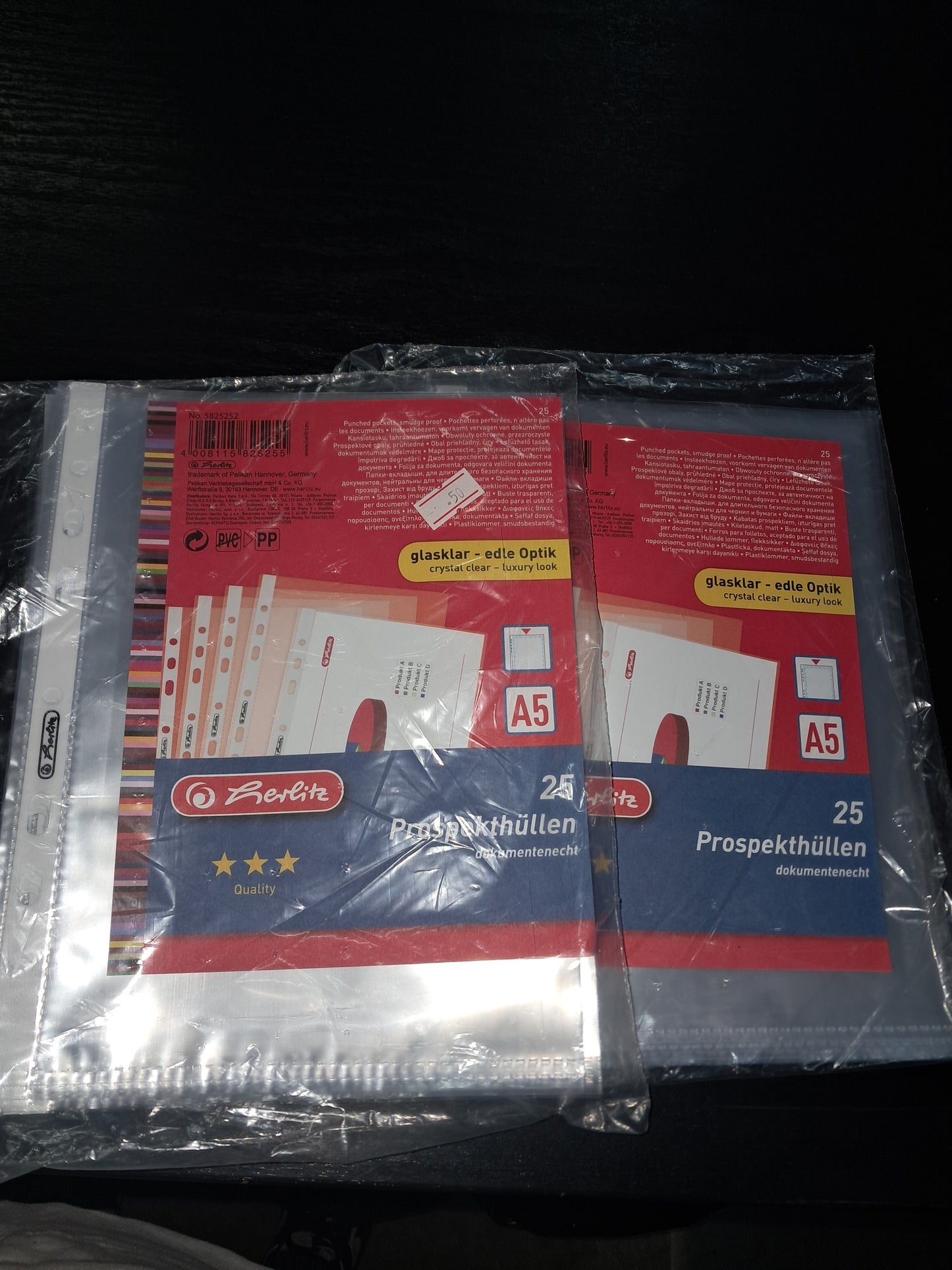 50 a5 plastic wallets