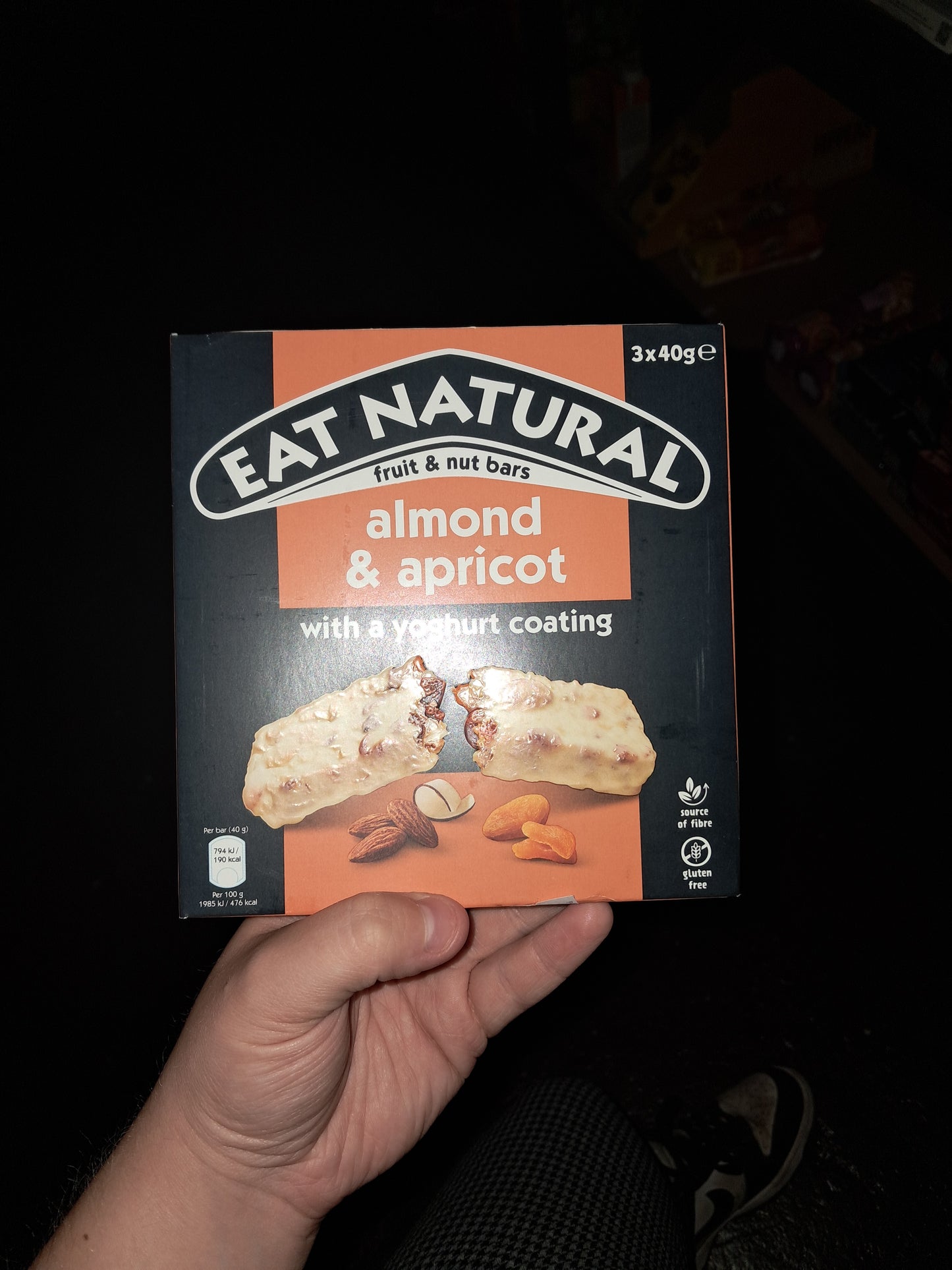 Eat natural almond and apricot