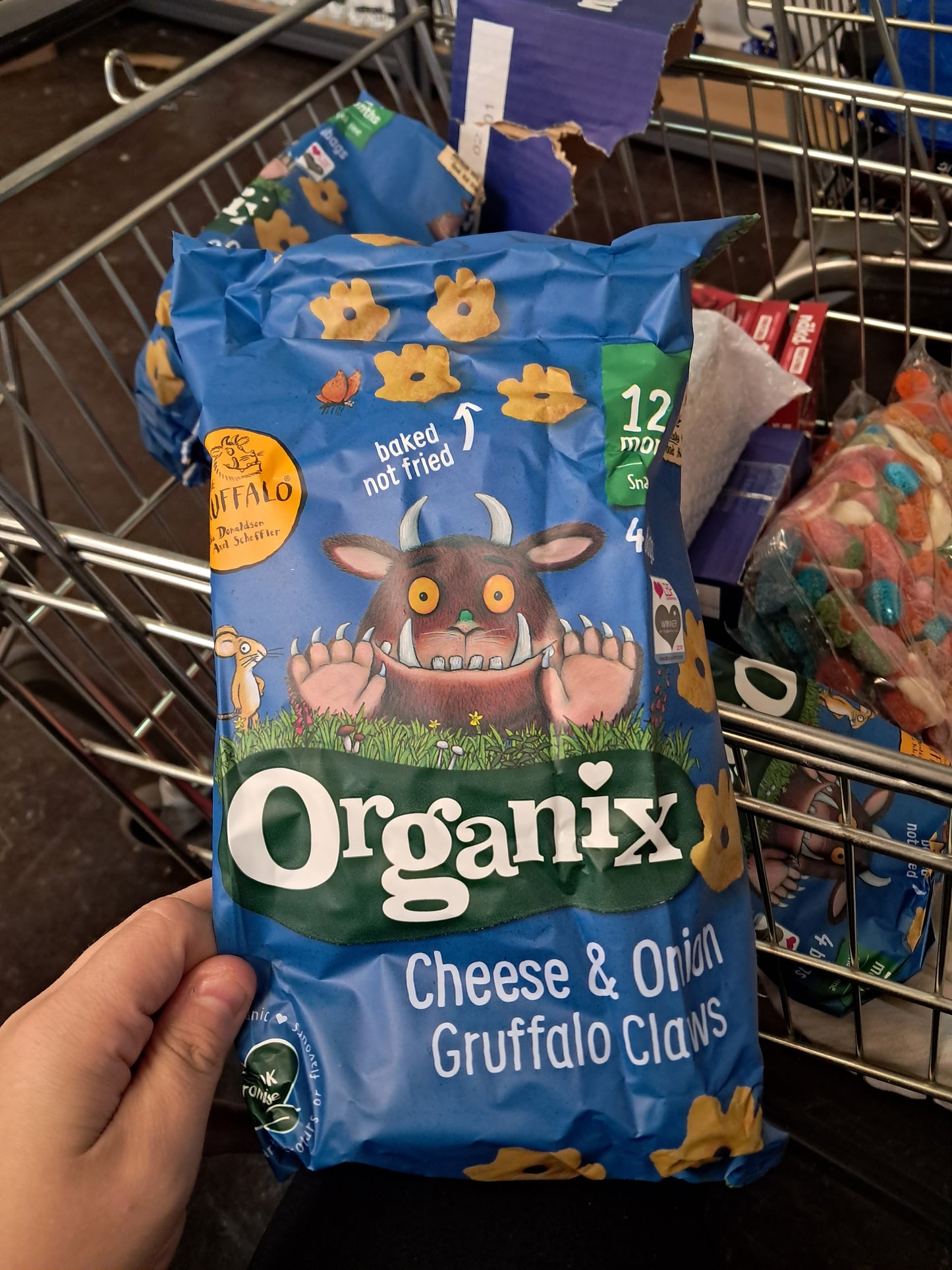 Organix cheese & onion gruffalo claws