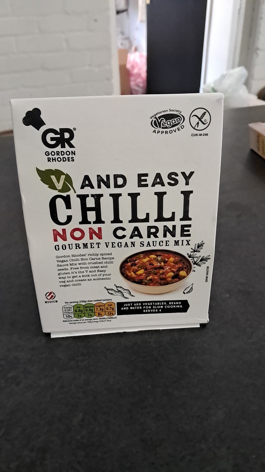 Easy chilli non carne vegan sauce mix