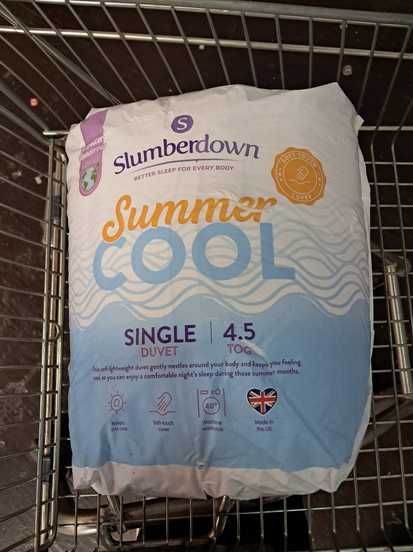 Slumberdown summer cool single duvet 4.5 tog