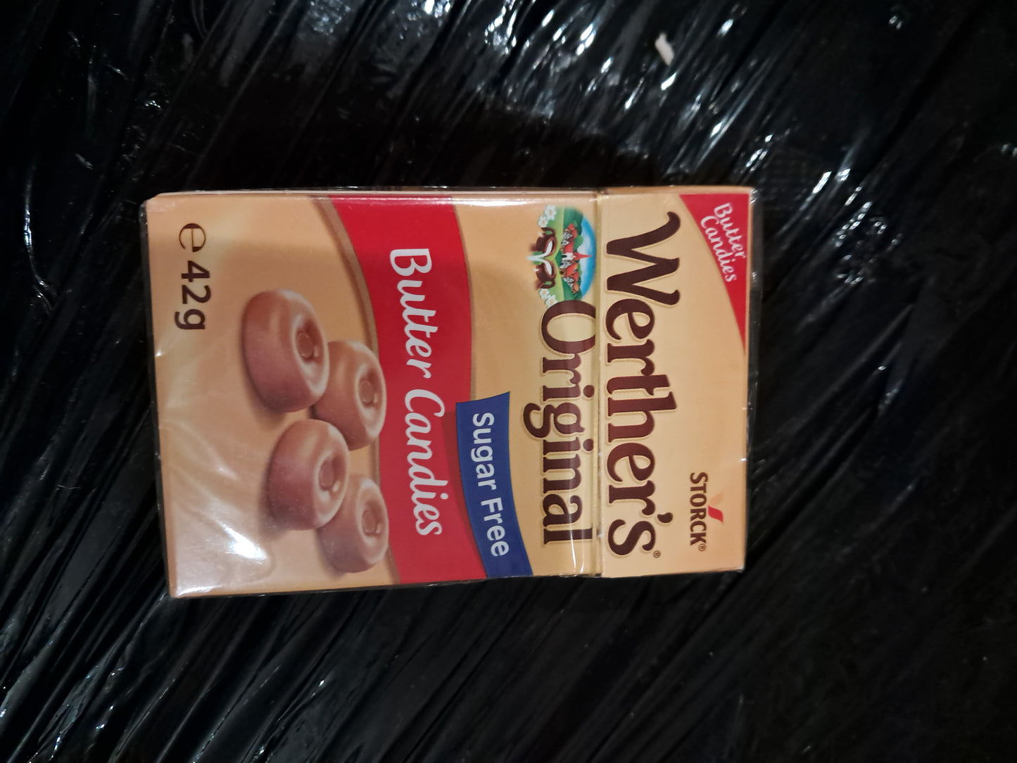 Werthers original sugar free butter candies 42g box