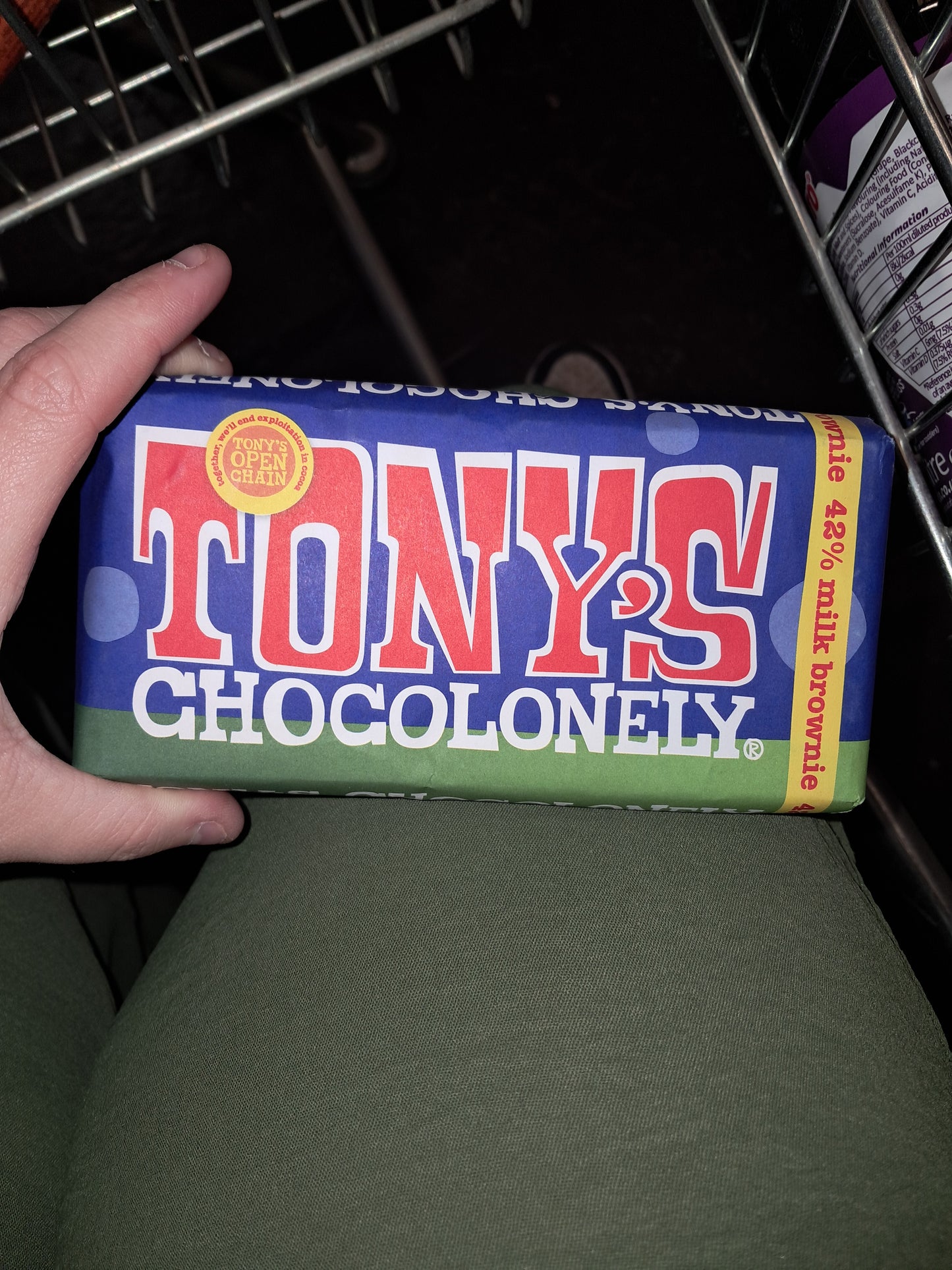 Tonys chocolonely 42% milk brownie bar (2027)