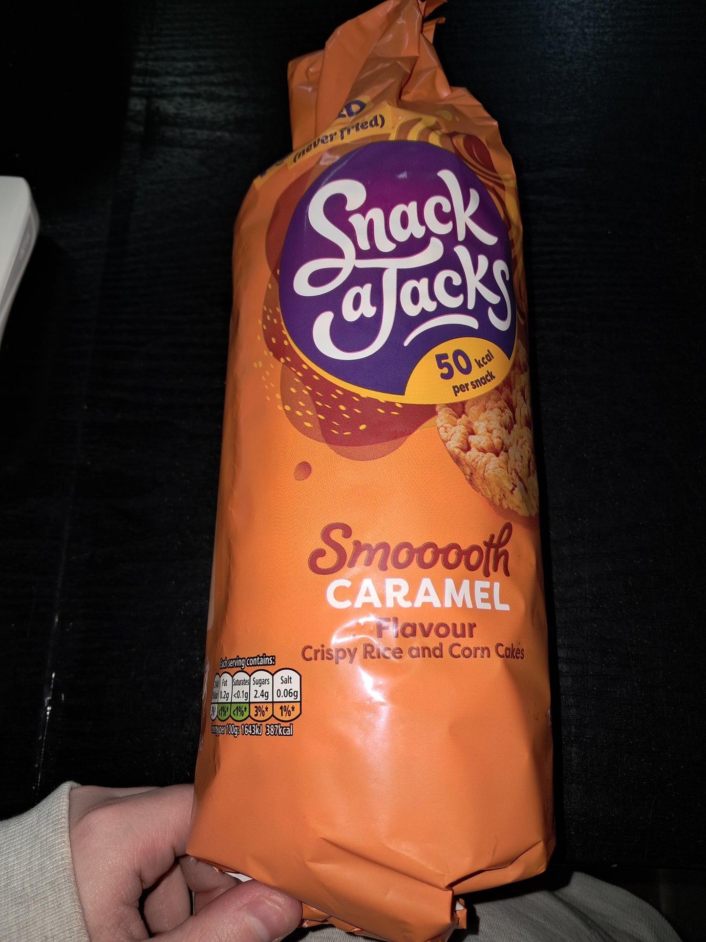 Snack a jacks smooth caramel flavour 159g
