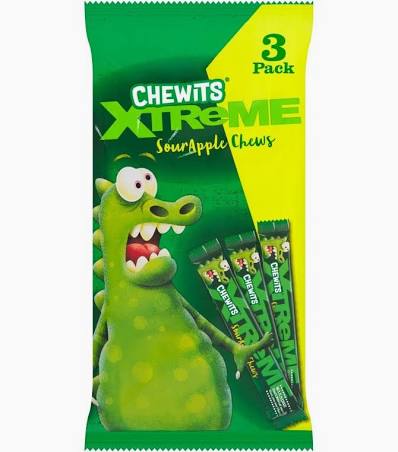 Chewits Sour Apple Xtreme 3pk