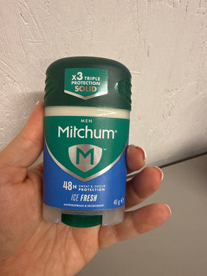 Mitchum Men Triple Odor Defense 48HR Protection Deodorant Stick and Antiperspirant - Ice Fresh - 41 g