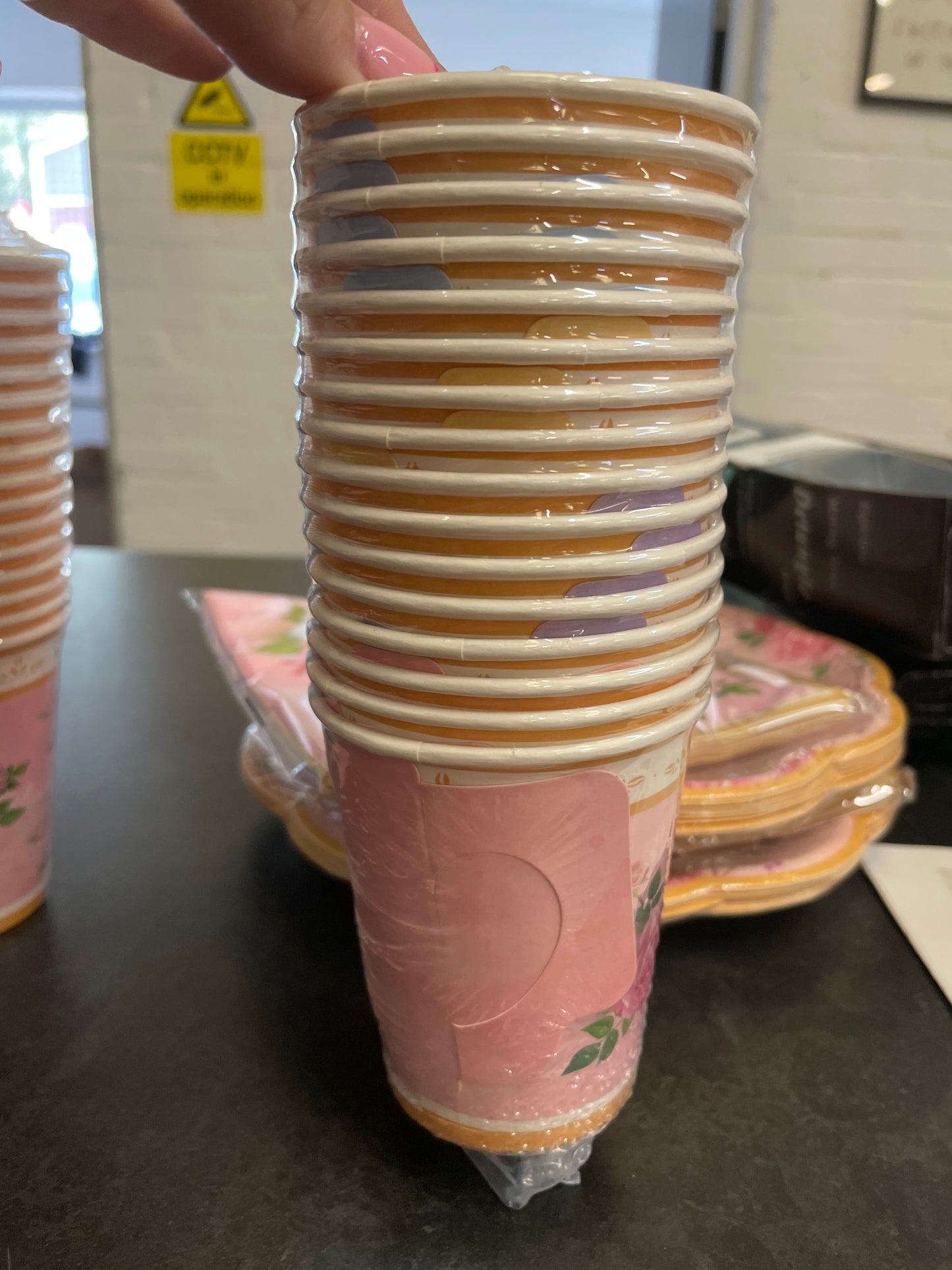 Pink party cups