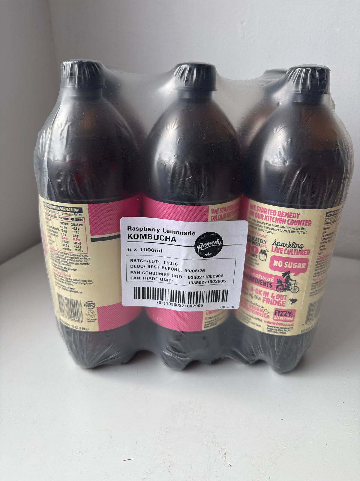 Kombucha - Raspberry Lemonade (6x1000ml)