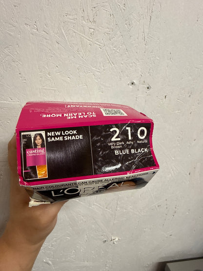 L'Oréal Paris Casting Crème Gloss Hair Dye Semi-Permanent - Shade: 210 Blue Black