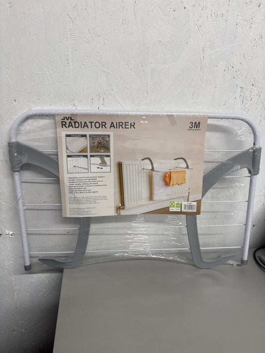 JVL Over Radiator Clothes Drying Airer - 3m White