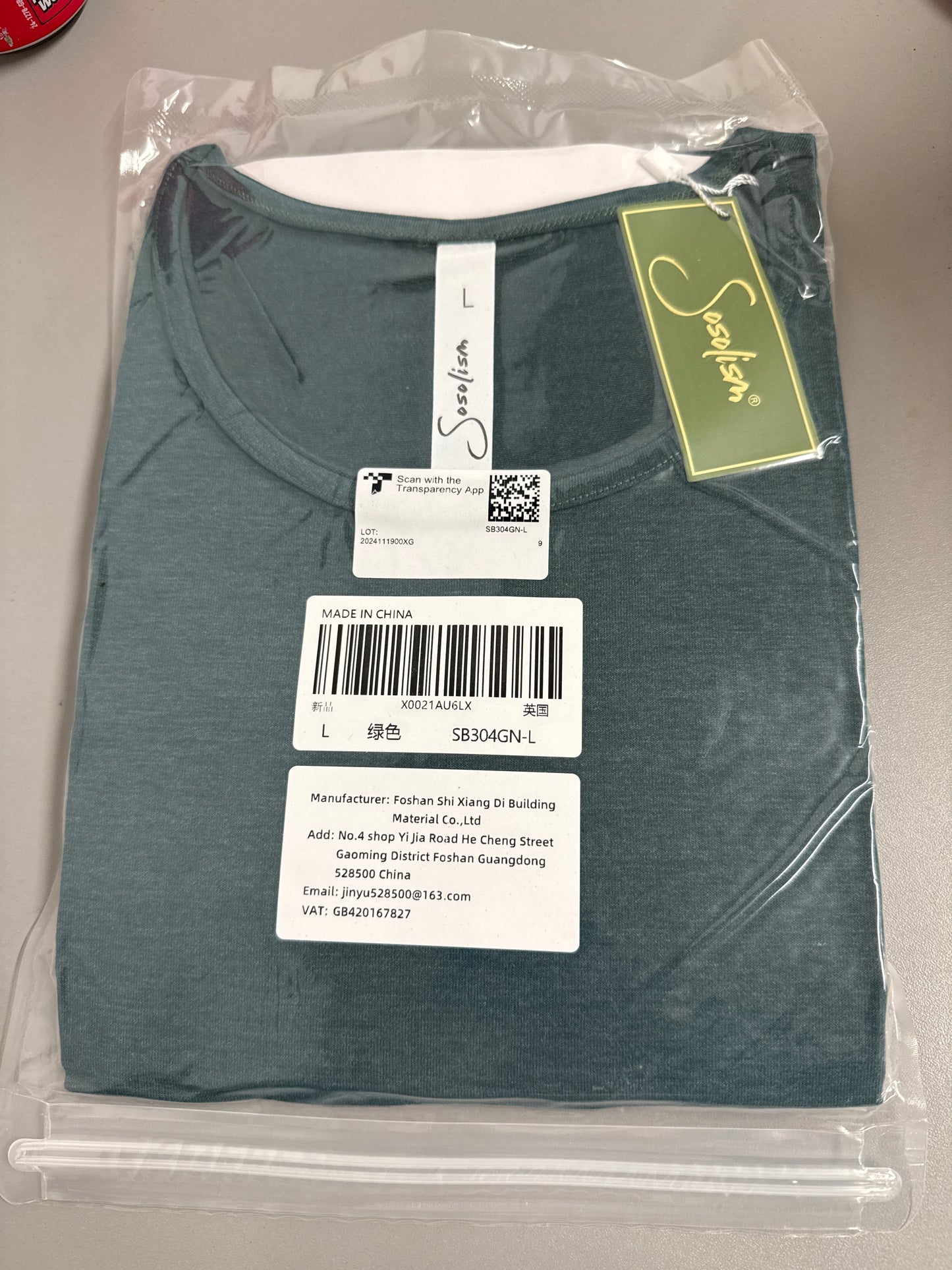 Green Sosolism Top - Size: L