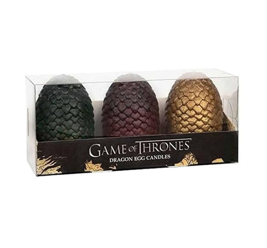 Game of Thrones House Dragon Eggs Sculpted Insignia Candle: Sculpted Dragon Egg Candles (Set of 3)