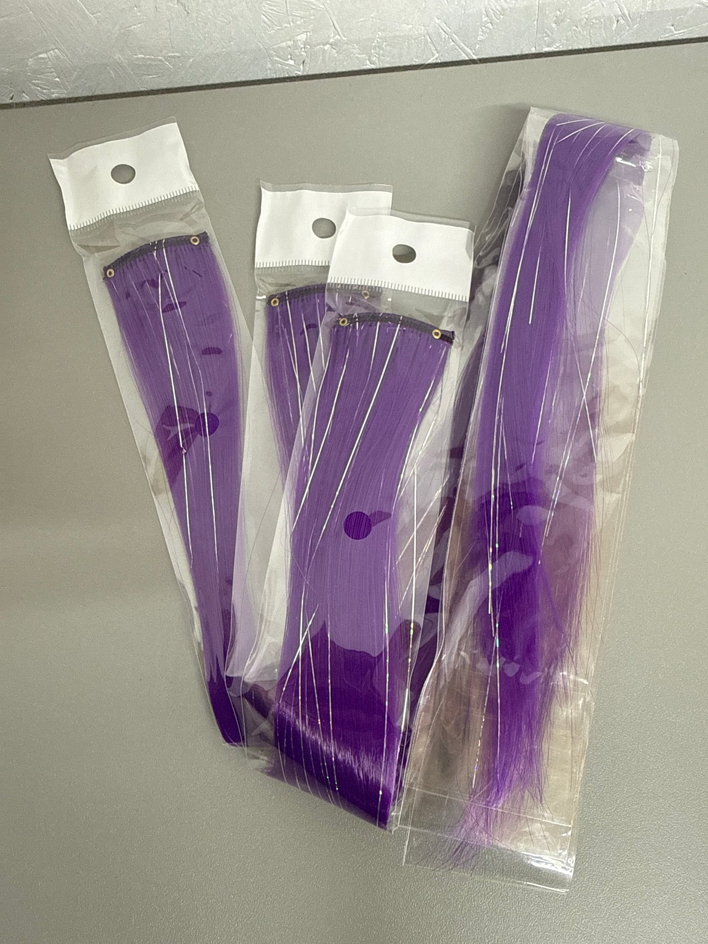 3 pack purple clip in hair accessories