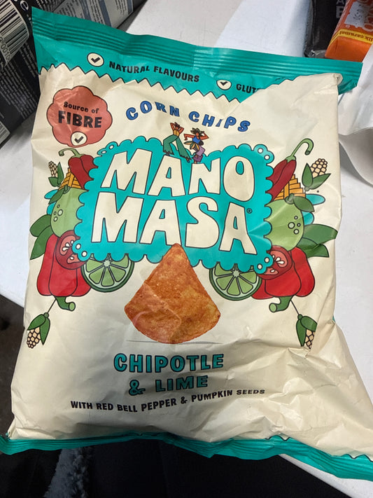 Mano Masa Chipotle & Lime Corn Chips