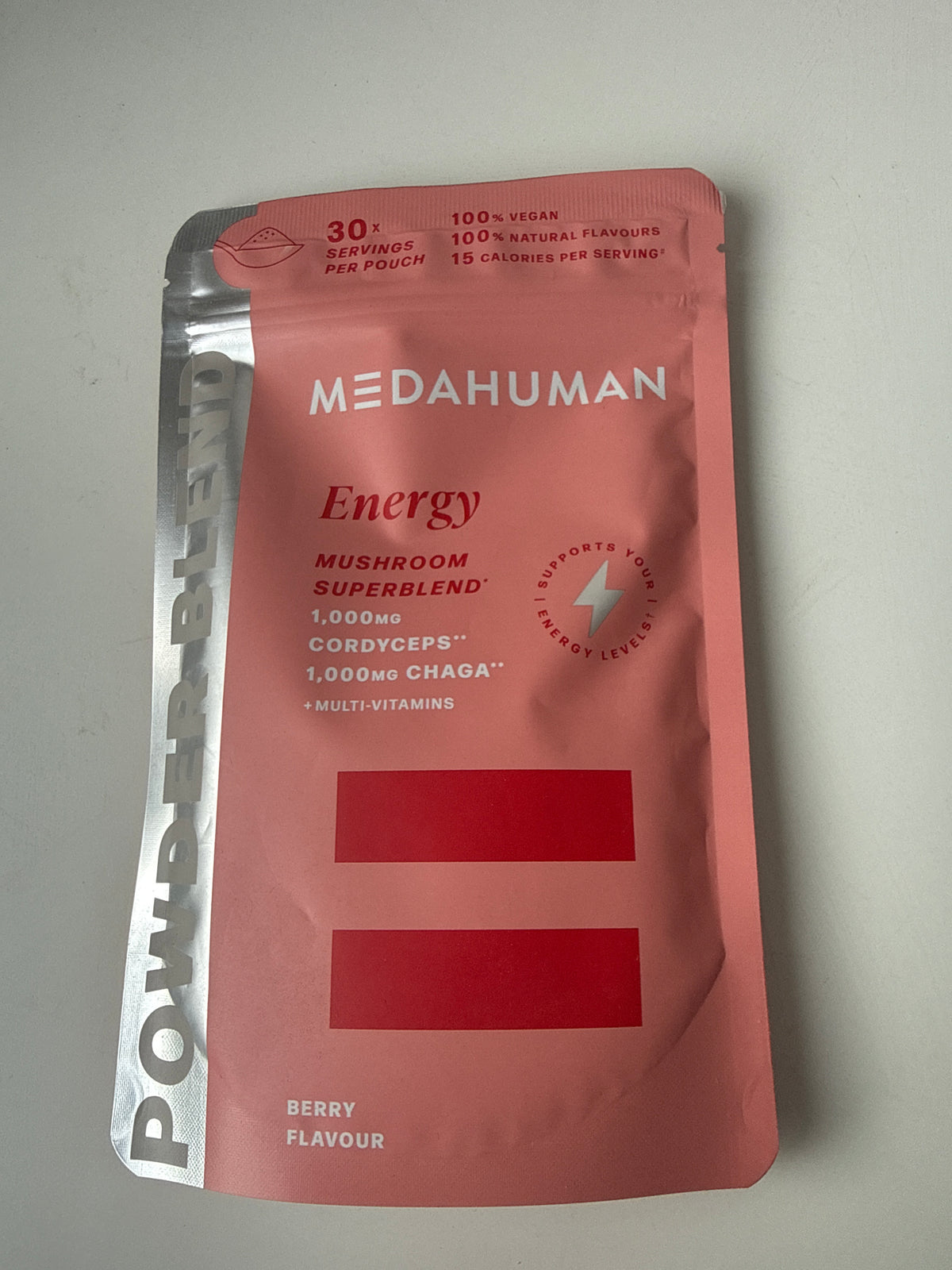 Medahuman - Powder Blend Energy Mushroom Superblend Berry Flavour 150g