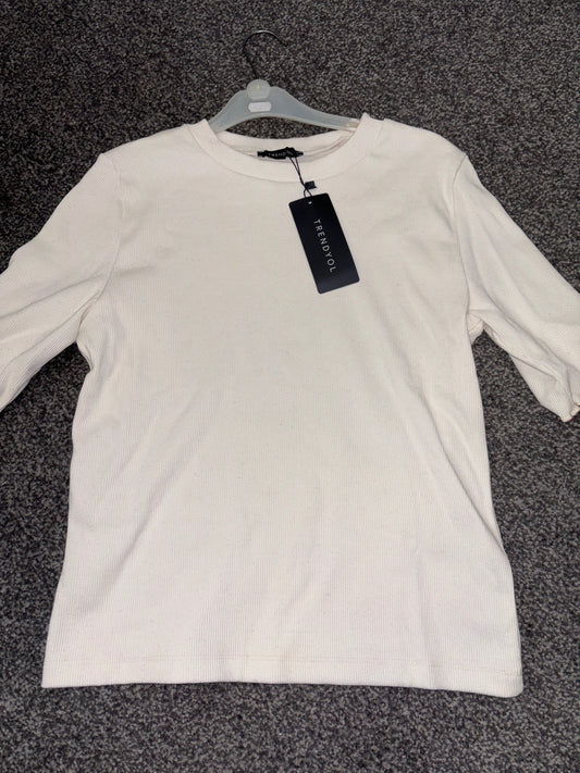 Trendyol Ribbed Sweatshirt - XL