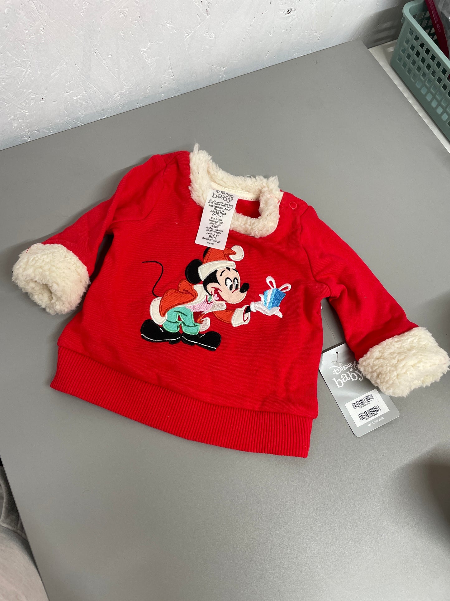 Disney - Mickey Mouse Pyjama Top - Size: UK 3-6months