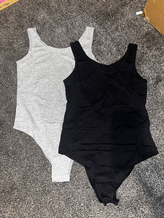Grey & Black Bodysuit Set (2PK) Size 12