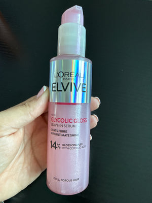 L'Oreal Paris Elvive Glycolic Gloss Leave-In Serum With Glycolic Acid Ideal for Dull Hair 150ml