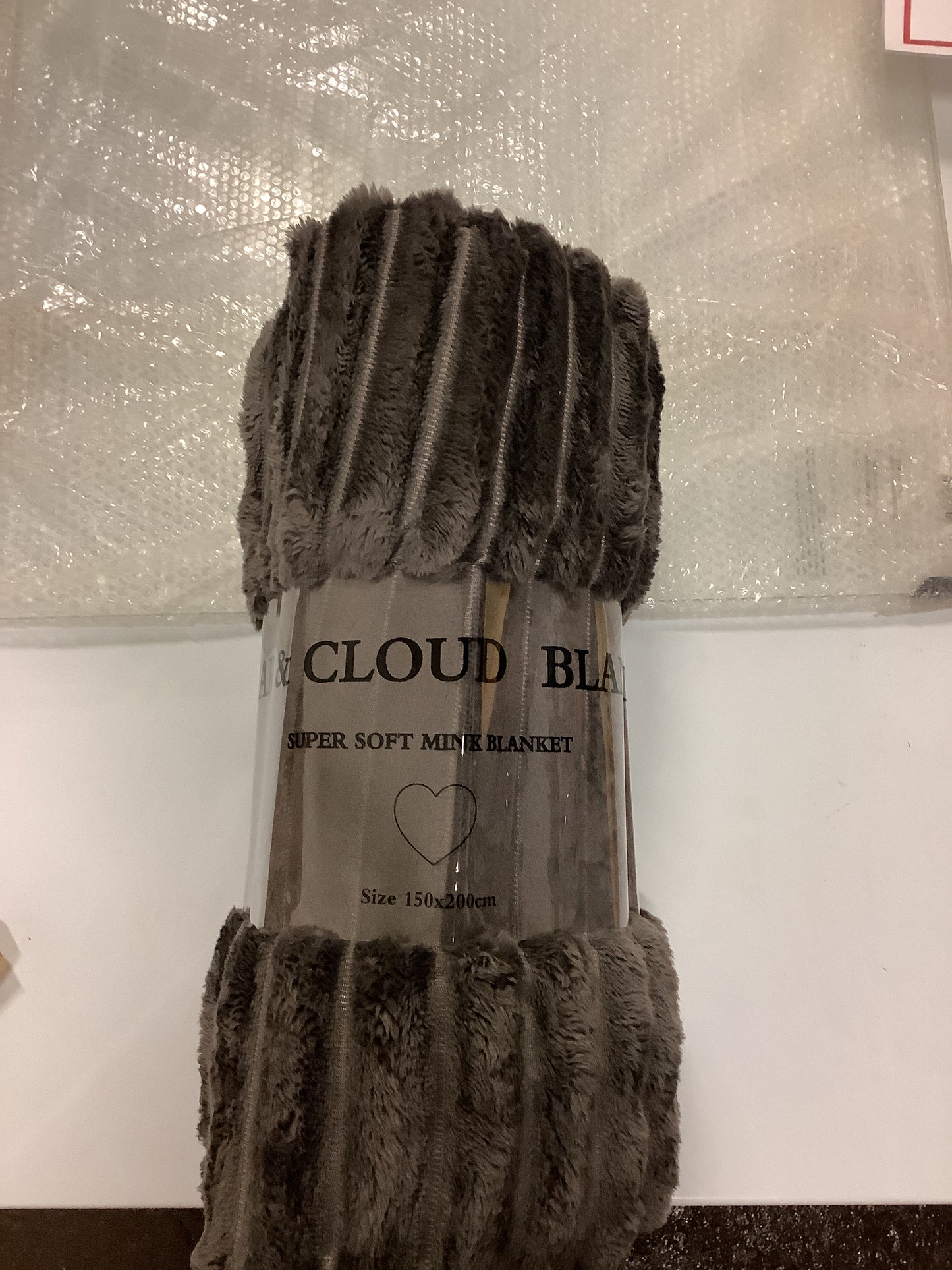 Star & Cloud Blanket Dark Grey