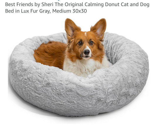 Grey Dog Bed Donut 30” x 30”