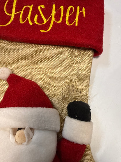 Personalised Christmas Stocking - Jasper *Does have damage as pictured*