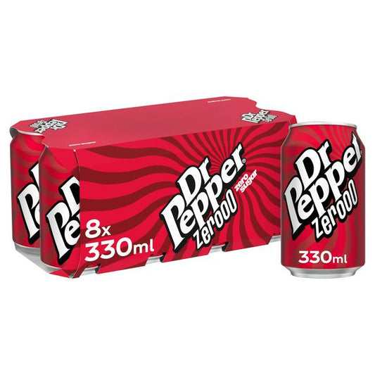 Dr Pepper Zero, 8 pack