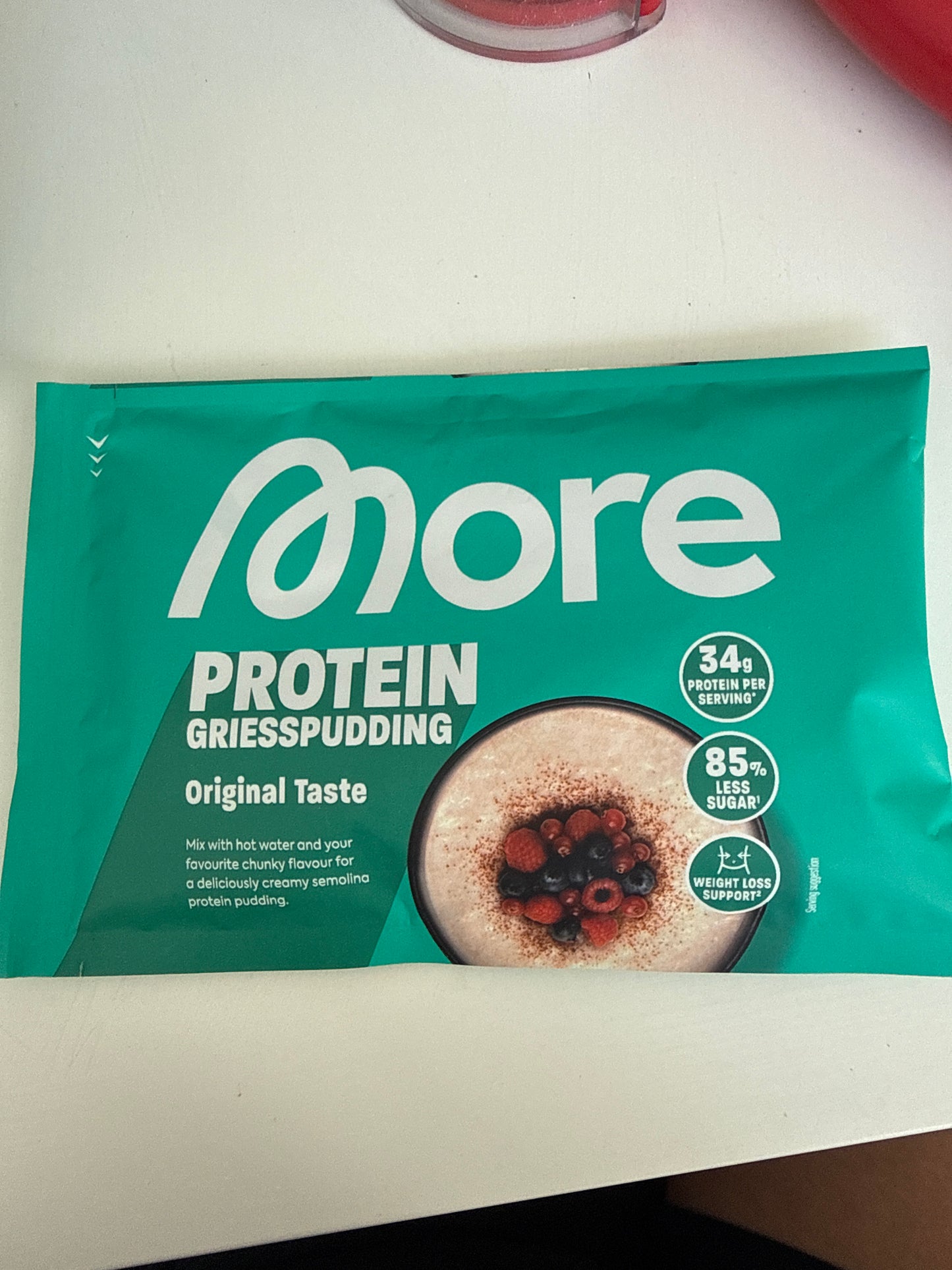 More protein pudding sachet