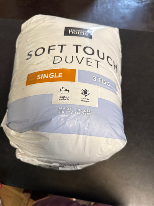Soft touch duvet - single 3tog