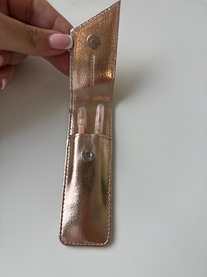 Tweezerman - 2 x Tweezer set in rose gold pouch