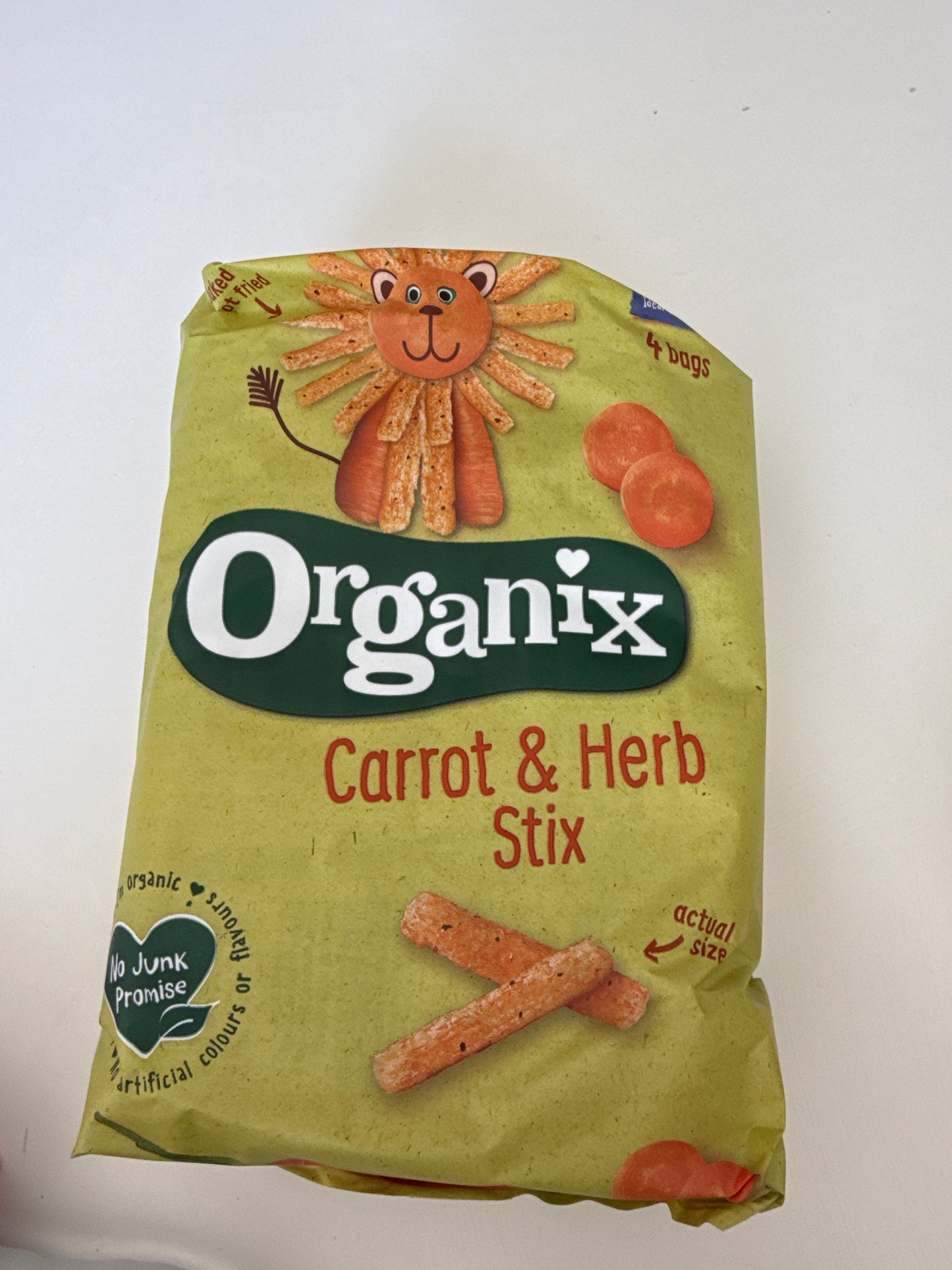 Organic carrot & herb stix