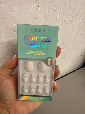 BTArtbox False Toenails Short - White Stick on Toe Nails