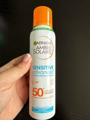 Garnier Ambre Solaire Sun Cream Spray SPF 50+ Sensitive Advanced Dry Mist - 150ml
