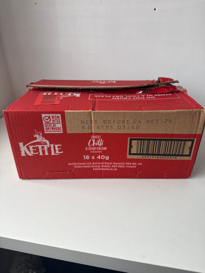 Kettle - Sweet Chilli & Sour Cream Crisps (18x40g)