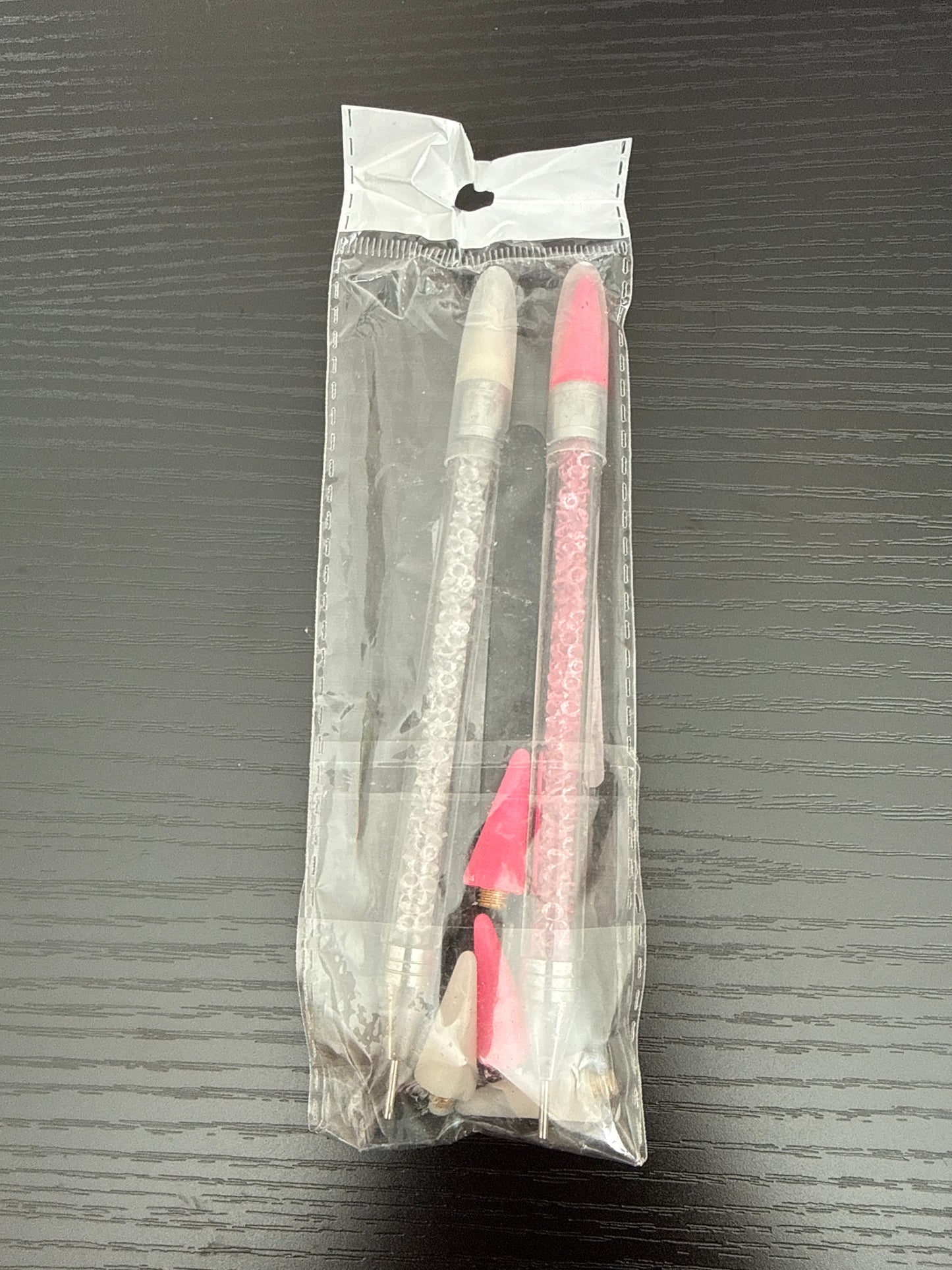 2- Piece Rhinestone Applicator Set with Wax and Picker Pens for Precision Crafting, Nail Art, and Jewelry Design