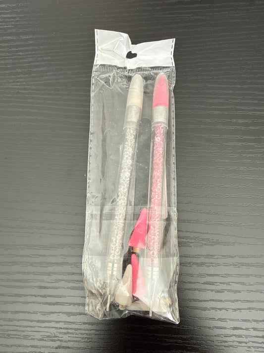 2- Piece Rhinestone Applicator Set with Wax and Picker Pens for Precision Crafting, Nail Art, and Jewelry Design