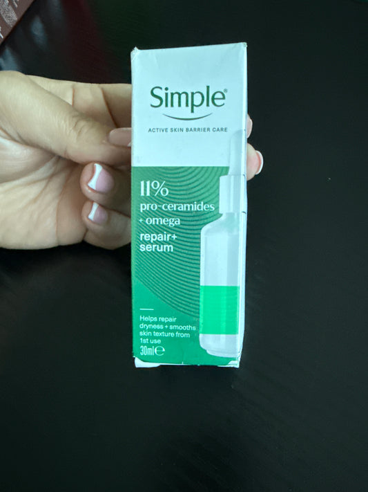 Simple Ceramide & Omega Complex Face Serum for Nourished Skin 30ml