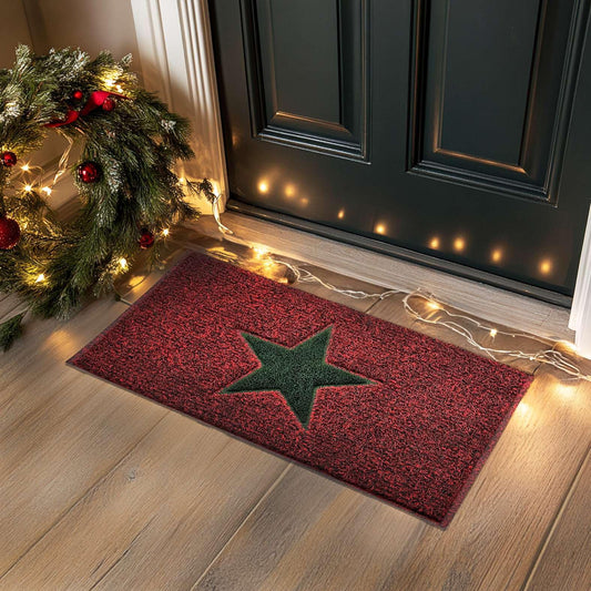 Christmas Star Door Mat (60 x 40cm)